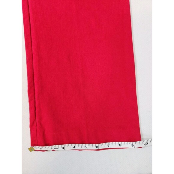 Lane Bryant Ladies 24 Regular Red Pants Stretch Festive Pockets Flat Front - Picture 8 of 9